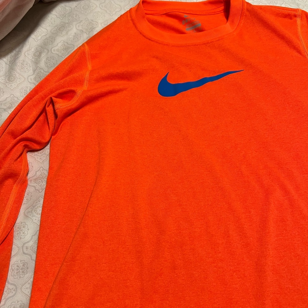 Nike Orange Long Sleeve Large For Boys